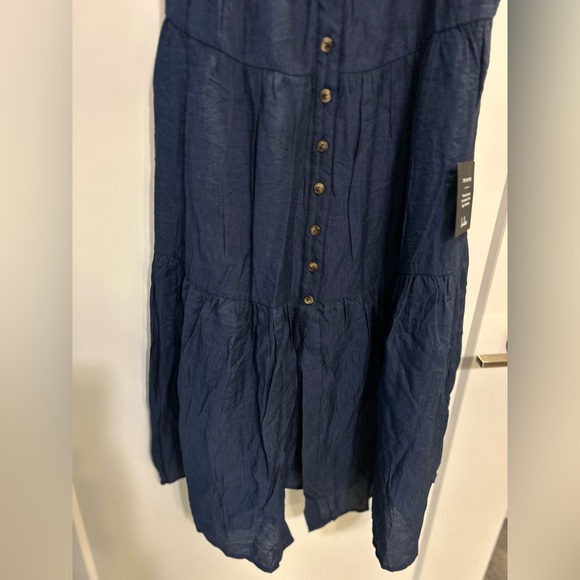 NWT Lulus Sweatness and Sunshine Navy Strapless Midi Dress - Picture 6 of 10